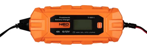 Neo Tools Automatikus akkumulátortöltő 4A/70W, 3-120Ah, savas / AGM / GEL akkumulátorokhoz