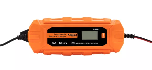 Neo Tools Automatikus akkumulátortöltő 6A/100W, 3-150Ah, savas / AGM / GEL akkumulátorokhoz