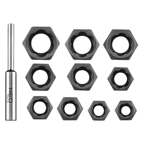 Neo Tools Dugókulcskészlet sérült fejű csavarokhoz, 3/8", 11db