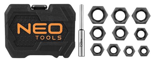 Neo Tools Dugókulcskészlet sérült fejű csavarokhoz, 3/8", 11db