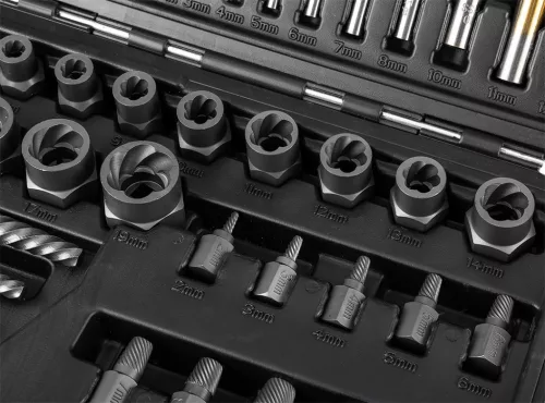 Neo Tools Törtcsavar kiszedő készlet, vezetőfúrókkal, 40db-os