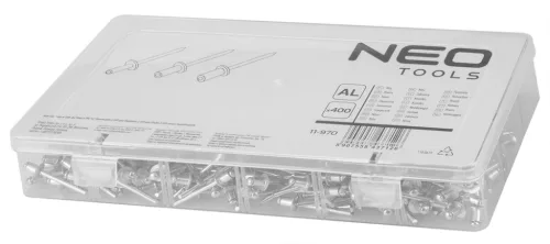 Neo Tools Alu popszegecs készlet, 400db