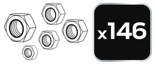 Neo Tools Önzáró anya készlet 146db