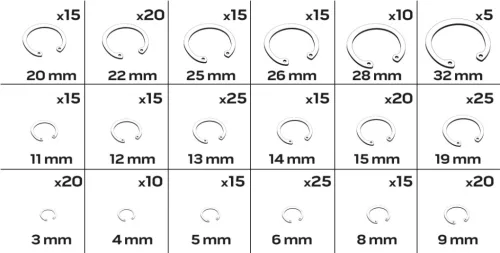 Neo Tools Zégergyűrű készlet 300db