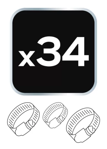 Neo Tools Tömlőbilincs készlet, 34db