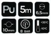 Neo Tools Pneumatikus spiráltömlő, 6,5 x 10mm x 5m, PU