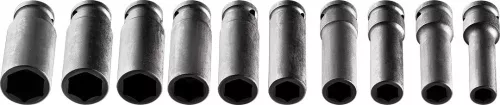 Neo Tools Gépi Dugókulcskészlet 1/2" 10db HOSSZÚ 10-24 CR-MO