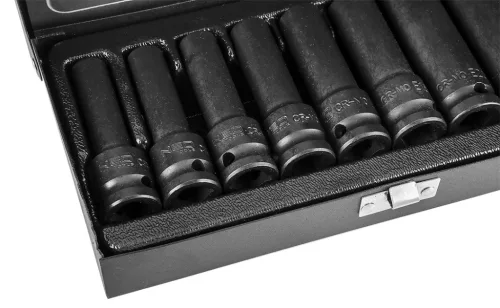 Neo Tools Gépi dugókulcskészlet 1/2" 9db hosszú torx E 10-24 CR-MO