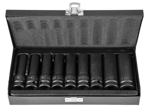 Neo Tools Gépi dugókulcskészlet 1/2" 9db hosszú torx E 10-24 CR-MO