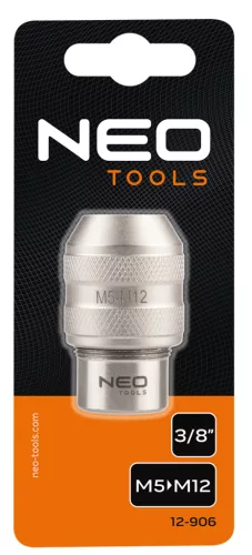 Neo Tools Befogóadapter menetfúrókhoz, 3/8", M5-M12