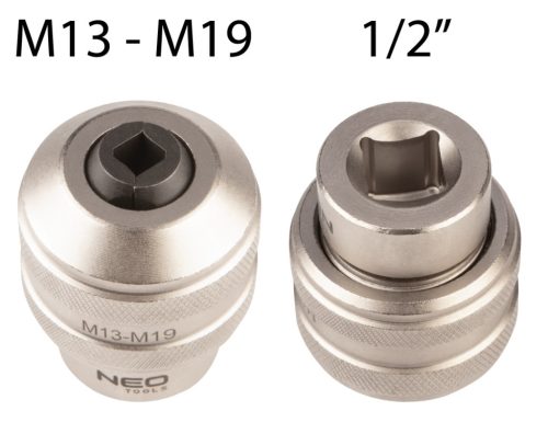 Neo Tools Befogóadapter menetfúrókhoz, 1/2", M13-M19