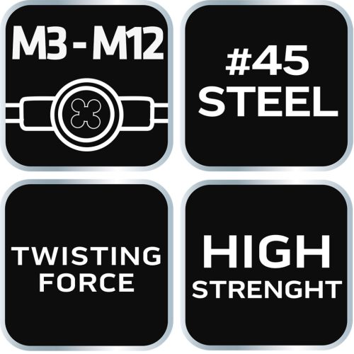 Neo Tools Hajtókar menetmetszőkhöz, M3-M12, csavarrögzítéses