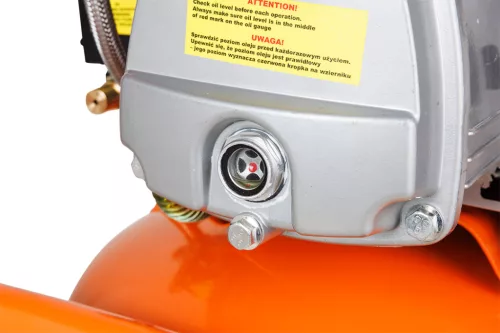 Neo Tools Kompresszor, 40L, álló, 8bar, 169l/perc, 2 csatlakozó, 2 nyomásmérő, olajkenésű