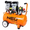 Neo Tools Kompresszor, 24L, 8 bar, 125l/perc, extra csendes, kefementes motorral, olajmentes, 80db