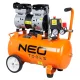 Neo Tools Kompresszor, 24L, 8 bar, 125l/perc, extra csendes, kefementes motorral, olajmentes, 80db