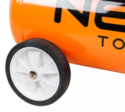 Neo Tools Kompresszor, 24L, 8 bar, 125l/perc, extra csendes, kefementes motorral, olajmentes, 80db