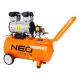 Neo Tools Kompresszor 50L, 8 bar, 180L/perc,  extra csendes, kefementes motorral, olajmentes, 80Db