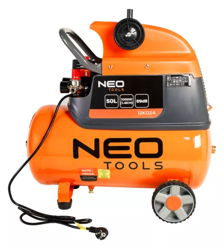 Neo Tools Kompresszor, 50L, olajkenésű, 169L/perc