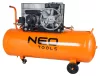 Neo Tools Kompresszor 150L, 10bar, 330L/perc, 2 csatlakozó, 2 nyomásmérő, olajkenésű