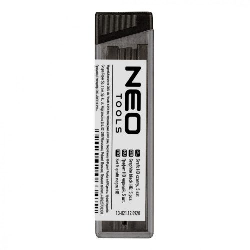 Neo Tools ácsceruza betét hb fekete 5db 13-810/815