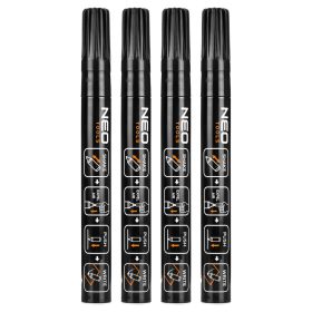   Neo Tools 4db jelölőfilc, lakkfilc, vízálló festékkel, alu festéktartály házzal, fekete, vastag hegyű