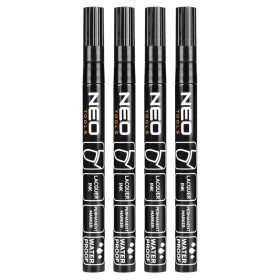   Neo Tools 4db jelölőfilc, lakkfilc, vízálló festékkel, alu festéktartály házzal, fekete, normál hegyű