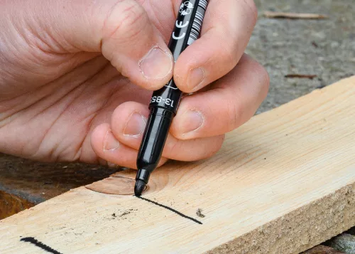 Neo Tools Jelölőfilc, vízálló olajalapú festékkel, fekete, normál hegyű
