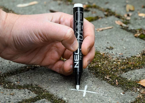 Neo Tools Jelölőfilc, vízálló olajalapú festékkel, fehér, normál hegyű