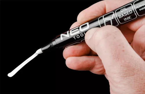 Neo Tools Jelölőfilc, vízálló olajalapú festékkel, fehér, normál hegyű
