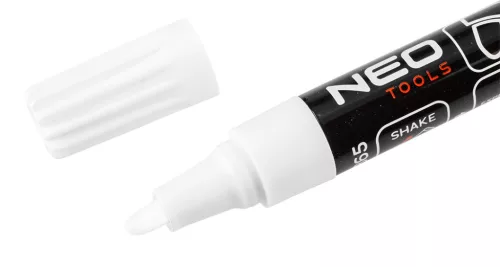 Neo Tools Jelölőfilc, lakkfilc, vízálló festékkel, alu festéktartály, fehér, normál hegyű