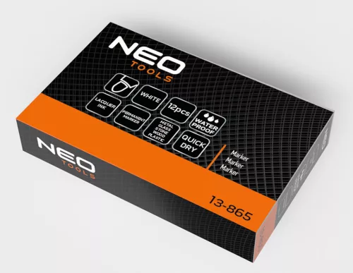 Neo Tools Jelölőfilc, lakkfilc, vízálló festékkel, alu festéktartály, fehér, normál hegyű