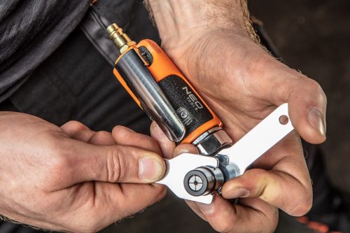 Neo Tools Pneumatikus derékszögcsiszoló, sarokcsiszoló 1/4" 1/8", 6mm/3mm, 20 000 rpm