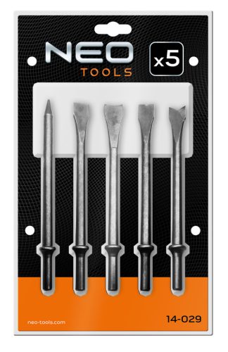 Neo Tools Vésőszár készlet pneumatikus vésőkalapácshoz 5db