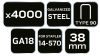 Neo Tools Tűzőkapocs, horganyzott 90-es tipus, pneumatikus tűzőgéphez (14-570), GA18, 38mm, 4000db