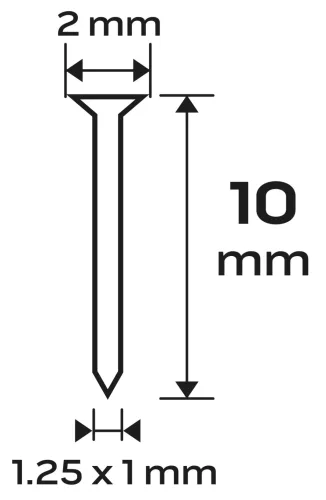 Neo Tools Tűzőszeg, horganyzott 300 (F) tipus, pneumatikus tűzőgéphez (14-570), GA18, 10mm, 4000db