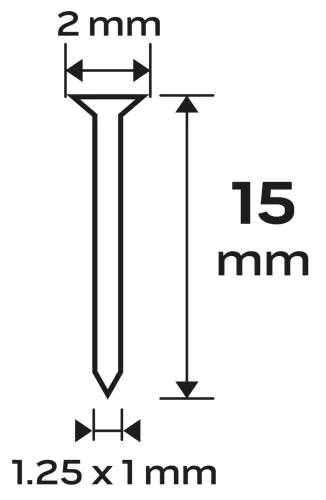Neo Tools Tűzőszeg, horganyzott 300 (F) tipus, pneumatikus tűzőgéphez (14-570), GA18, 15mm, 4000db