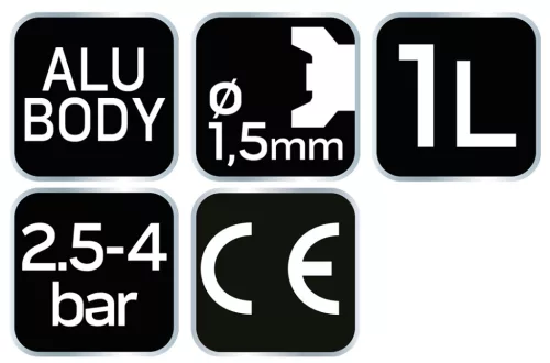 Neo Tools Pneumatikus festékszóró pisztoly, alsó tartályos, 1,5mm