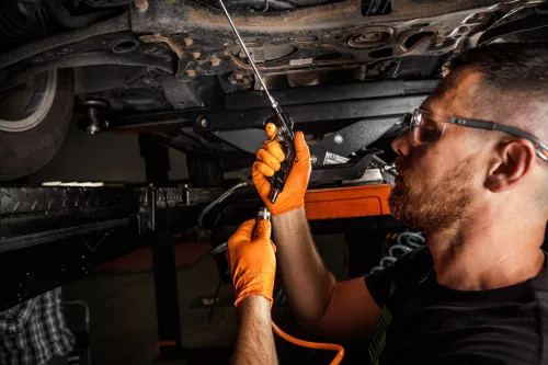 Neo Tools Pneumatikus lefúvópisztoly, extra hosszú 300mm