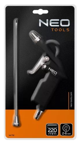 Neo Tools Pneumatikus lefúvópisztoly, extra hosszú 300mm