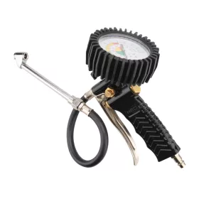   Neo Tools Pneumatikus kerékfúvó pisztoly, nyomásmérővel 80mm, dupla teherautó kerekekhez