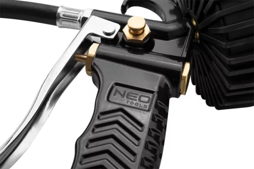 Neo Tools Pneumatikus kerékfúvó pisztoly, nyomásmérővel 80mm, dupla teherautó kerekekhez