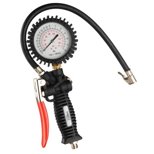 Neo Tools Pneumatikus kerékfúvó pisztoly, profi, nyomásmérővel 80mm