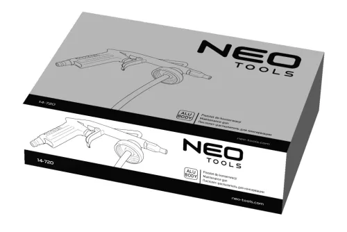Neo Tools Pneumatikus alváz és üregvédő pisztoly, szabványos menetes flakonokhoz