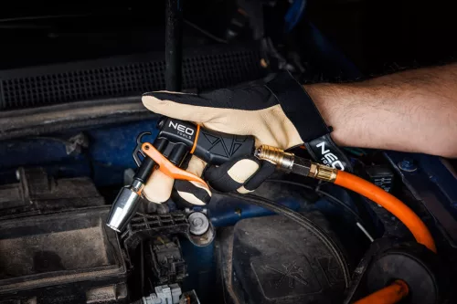 Neo Tools Pneumatikus lefúvópisztoly, nagy teljesítményű, cserélhető fejekkel