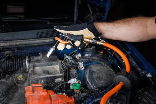 Neo Tools Pneumatikus lefúvópisztoly, nagy teljesítményű, cserélhető fejekkel