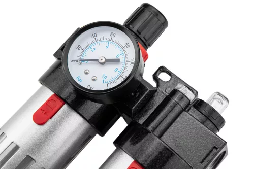 Neo Tools Pneumatikus víztelenítő szűrő és olajzó 1/2", nyomásszabályzóval, fém