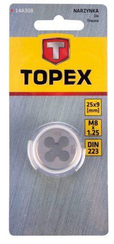 Topex Menetmetsző, 25x9mm M8 DIN 224