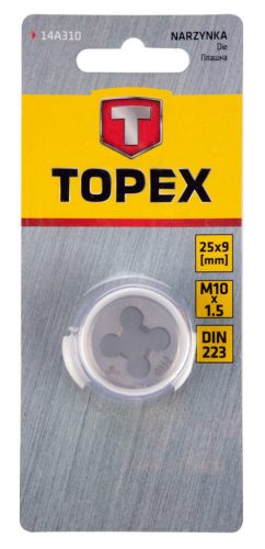 Topex Menetmetsző, 25x9mm M10 DIN 224