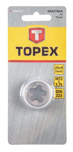 Topex Menetmetsző, 25x9mm M12 DIN 224
