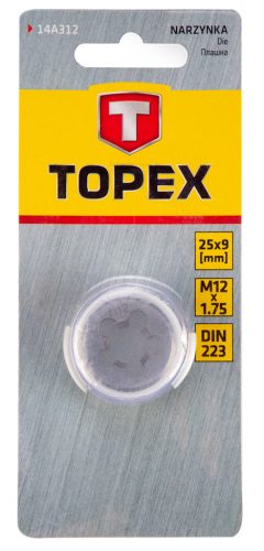 Topex Menetmetsző, 25x9mm M12 DIN 224